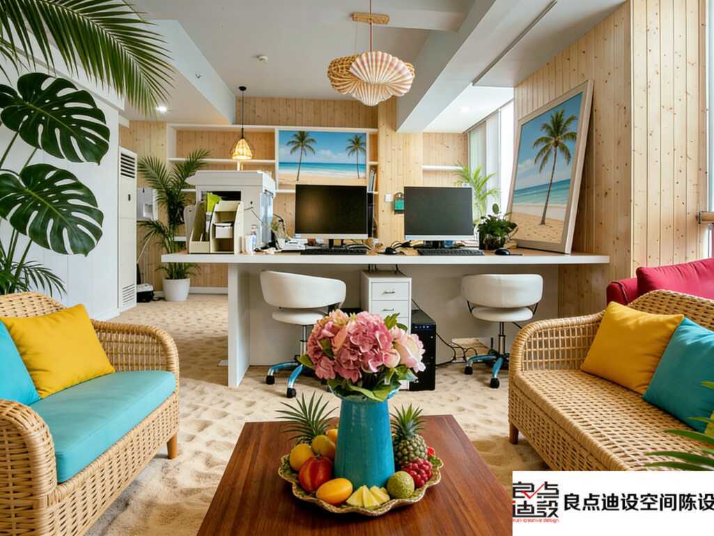 🌴把办公室装修软装设计成度假风?打工人看了都不想下班!